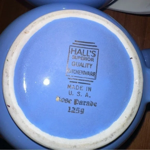 Vintage 3 Hall's Rose Parade pitchers, water, tea pot creamer - Picture 11 of 13